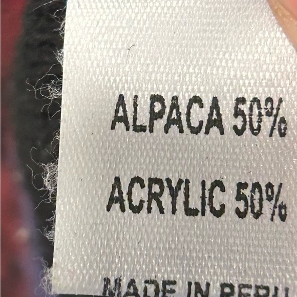 Peruvian Link Alpaca Collection Women Sweater Floral Embroidered Cardigan Large - Picture 5 of 5